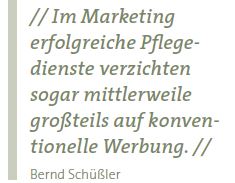 Studie Marketing Pflegedienste Zitat Bernd Schüßler